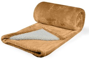 Pătură din microflanel cu imitație de mielușel