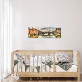 Tablou - Pod peste râu (cu ceas) (90x30 cm)