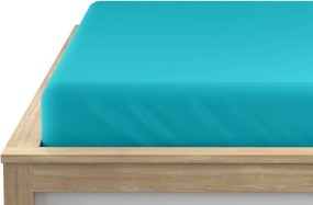 Cearsaf Jersey HIGHFIT turcoaz 180 x 200 cm