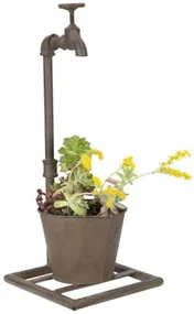 Ghiveci decorativ cu suport din metal Singo Maro, l19xA15xH48 cm