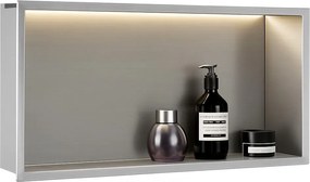 RAFT BAIE INCASTRAT PERETE LED 30x60 steel brush