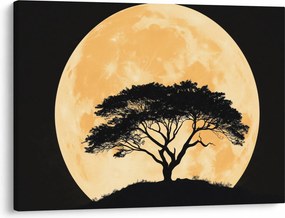 Tablou – Arbore în lună plină aurie II. (70x50 cm)