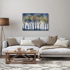 Tablou cerbul în pădure (90x60 cm)