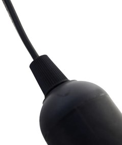 Set mobil de 6 suporturi de lampă negre inclusiv becuri A60 - Move