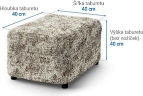 Gaico Huse bielastice MARMO bej taburet (40 x 40 x 40 cm)