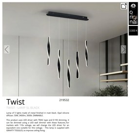Lustra LED suspendata design modern Twist
