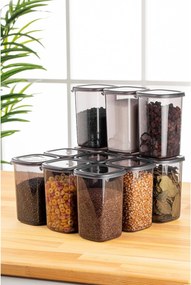 Set cutii de depozitare (12 piese), Hermia, Culoare: Antracit