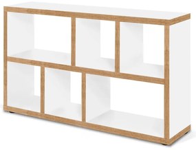 Bibliotecă albă/în culoare naturală 150x83 cm Berlin – TemaHome