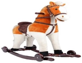 Calut balansoar din plus cu melodii NOVOKIDS ™ Rocking Horse XXL, Cu roti, Platforma detasabila, Functie trotineta fara pedale, Dimensiuni 85x37x77