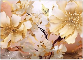 Tablou - Flori de aur (70x50 cm)