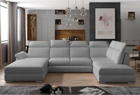 Colțar gri deschis extensibil (cu colț pe partea dreaptă/în formă de "U") Evanell – ELTAP