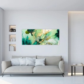 Tablou - Abstractizare verde (120x50 cm)