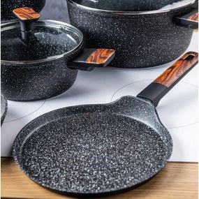Set oale si tigai cu capace 16/20/24/28/24/24 CM Klausberg KB7831, antiaderente, curatare usoara