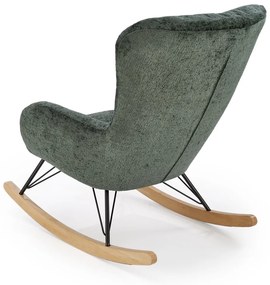 Fotoliu tip balansoar Castro stofa verde H92 cm