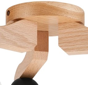 Lustră aplicată ADRIANO 3xE27/60W/230V stejar