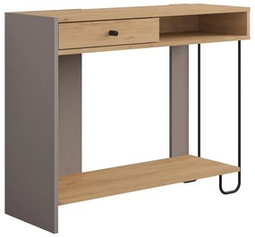 Masă consolă cu blat cu aspect de lemn de stejar 35x100 cm Saturne – Marckeric