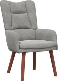 vidaXL fotoliu Gri deschis 63 x 67 x 94 cm Catifea