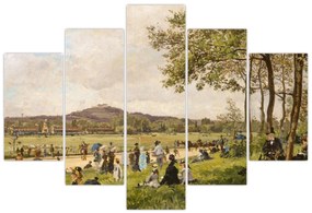 Tablou - French 19th Century, Race Course at Longchamps, reproducere (150x105 cm)