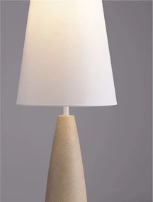 Lampadar decorativ, Ghips, Crem, Tesatura, Alb, Mizu