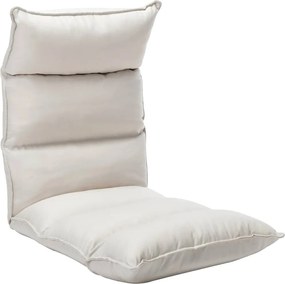 vidaXL Scaun de podea pliabil, crem, material textil
