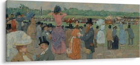 Tablou - Jean-Louis Forain, The Races at Longchamp, reproducere (120x50 cm)