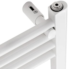 Calorifer pentru baie Adler AD 7824, 600W, 13 elementi, Panou de control LED, IP24, Alb