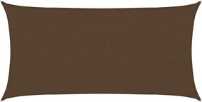 vidaXL Pânză parasolar, maro, 2,5x4,5 m, HDPE, 160 g/m²