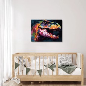 Tablou pe sticlă - Dinozaur, pictură (70x50 cm)