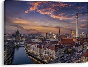 Tablou - Apus de soare în Berlin (70x50 cm)
