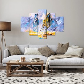 Tablou - Caii alergând, pictură în ulei (150x105 cm)