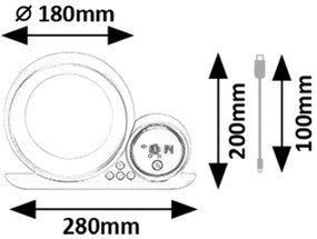 Lampă LED RGB de masă cu difuzor Rabalux 76109 WAKEWAY LED/5W/230V
