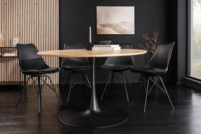 Masa rotunda cu furnir de stejar ATELIER 120cm