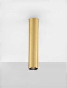 Spot aplicat LED design tehnic LUISA auriu mat, H-20cm