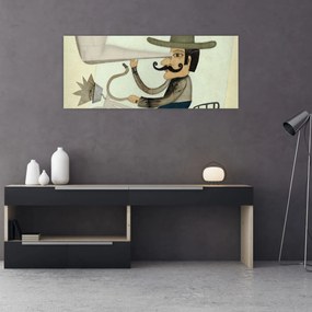 Tablou - Astronom pe bicicletă (120x50 cm)