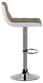 STONES Scaun din piele ecologică 36cm X 38.5cm H. 83/98cm | Aosom Romania