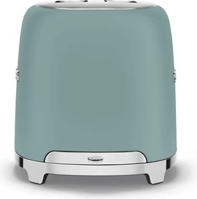 Prajitor de paine SMEG 50's Style TSF01EGMEU, 950 W, 2 felii, 6 trepte, Tava pentru firimituri, Cablu integrat, Otel inoxidabil, Verde smarald