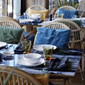 Bol din gresie ceramică Costa Nova Pearl, ⌀ 16 cm, alb