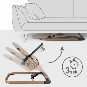 Balansoar pentru copii Kidwell Laro Full - Beige Wooden