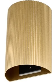Aplica de perete aluminiu canelat auriu Lucius