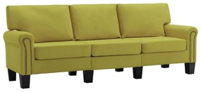 287165 vidaXL Canapea cu 3 locuri, verde, material textil
