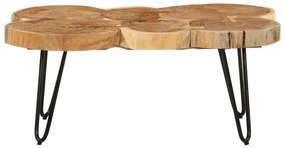 353300 vidaXL Măsuță de cafea, 36 cm, 6 trunchiuri, lemn masiv de acacia