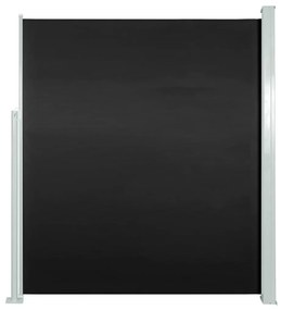 Copertina laterala retractabila de terasa, negru, 160x500 cm Negru, 160 x 500 cm
