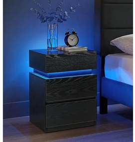 Noptieră SMARTIE cu iluminare, negru