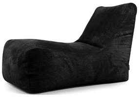 Fotoliu bean bag negru cu tapițerie din catifea reiată Lounge – SLOWDOWN