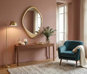 Oglinda de perete decorativa ORGANIC 90cm auriu