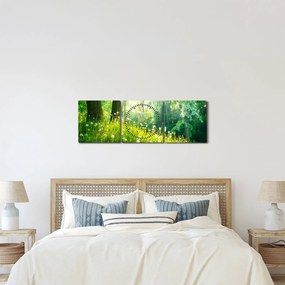Tablou - Pajiște magică plină de păpădii (cu ceas) (90x30 cm)