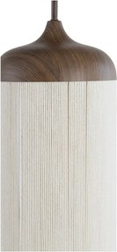 Lustră maro închis cu abajur textil ø 22 cm Dania – Light &amp; Living