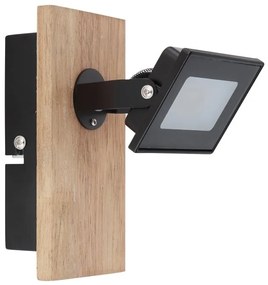 Aplica LED de perete design industrial Joya maro, negru