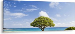 Tablou plaja cu copac (120x50 cm)