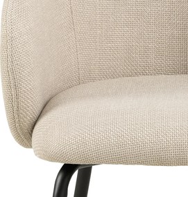 MAZZONI EXPORT CLARA Bej (material Basel 24)/picioare negre - SCAUN MODERN ADÂNC TAPIȚAT PENTRU SALON/LIVING/BIROU LOFT